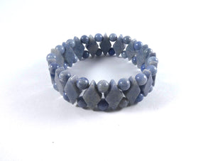 Blauquarz - Rautenarmband