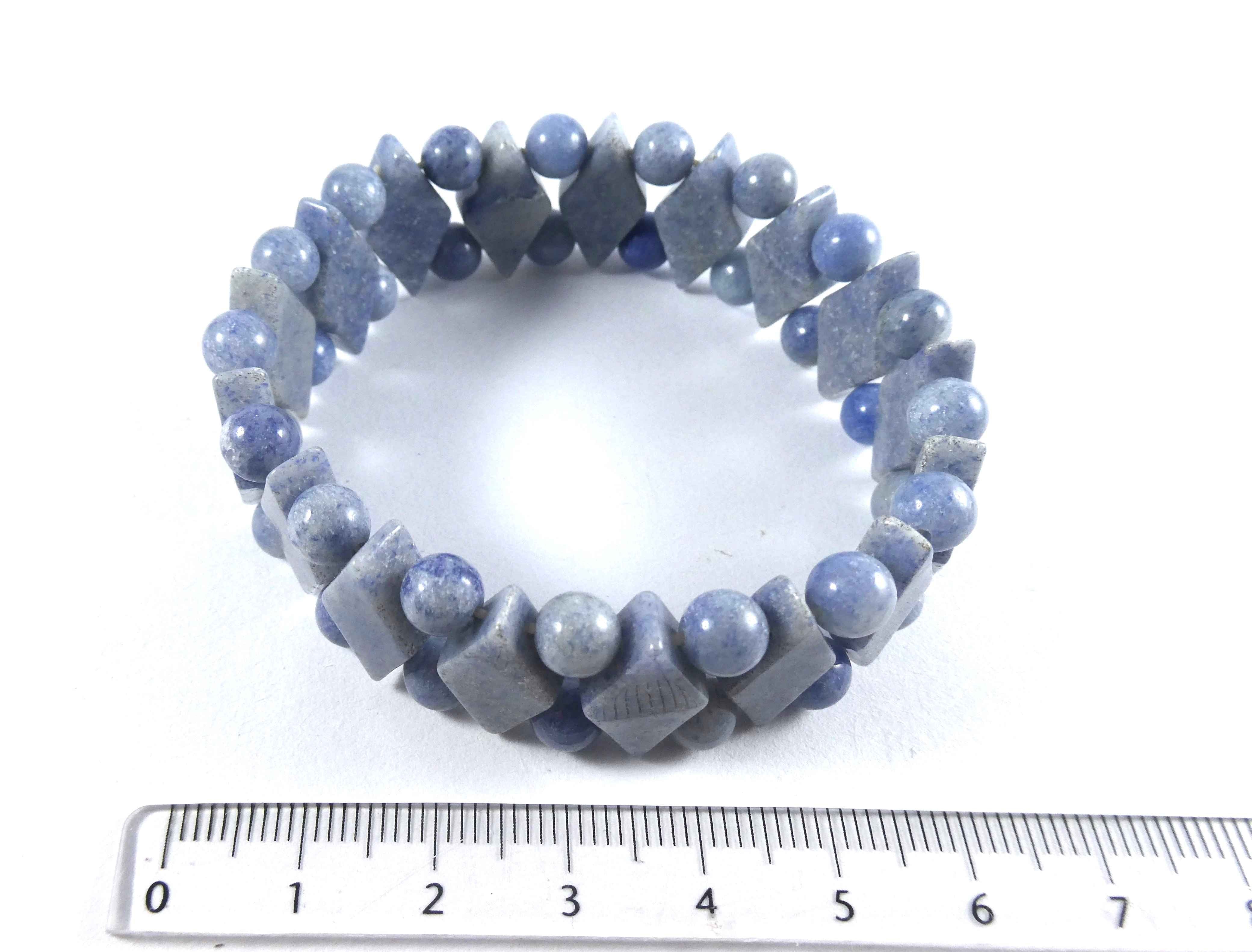 Blauquarz - Rautenarmband