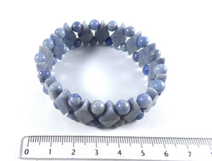 Blauquarz - Rautenarmband