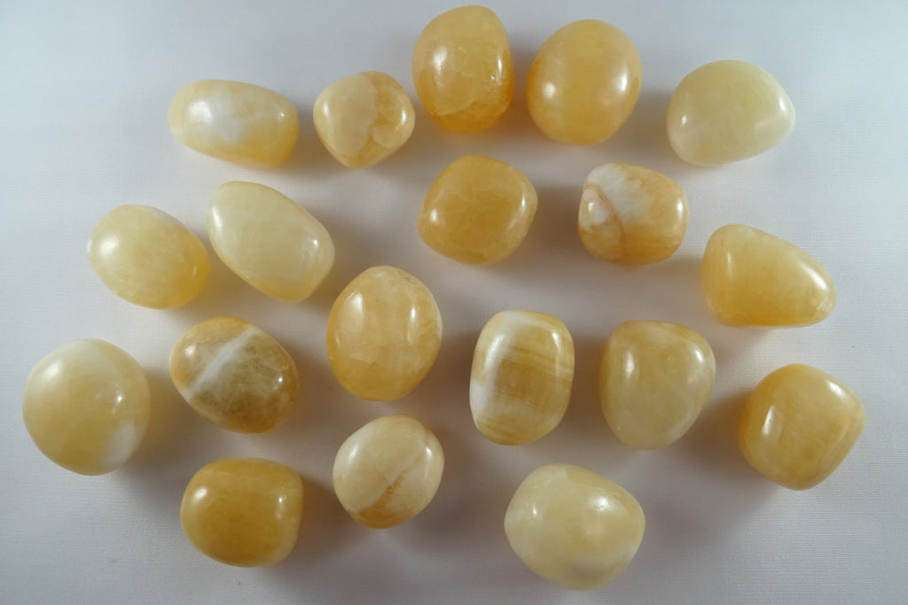 Aragonit gelb/orange - Trommelstein