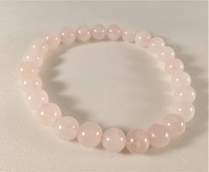 Rosenquarz - Armband Kinder - Kugel 6mm