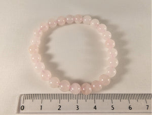Rosenquarz - Armband Kinder - Kugel 6mm