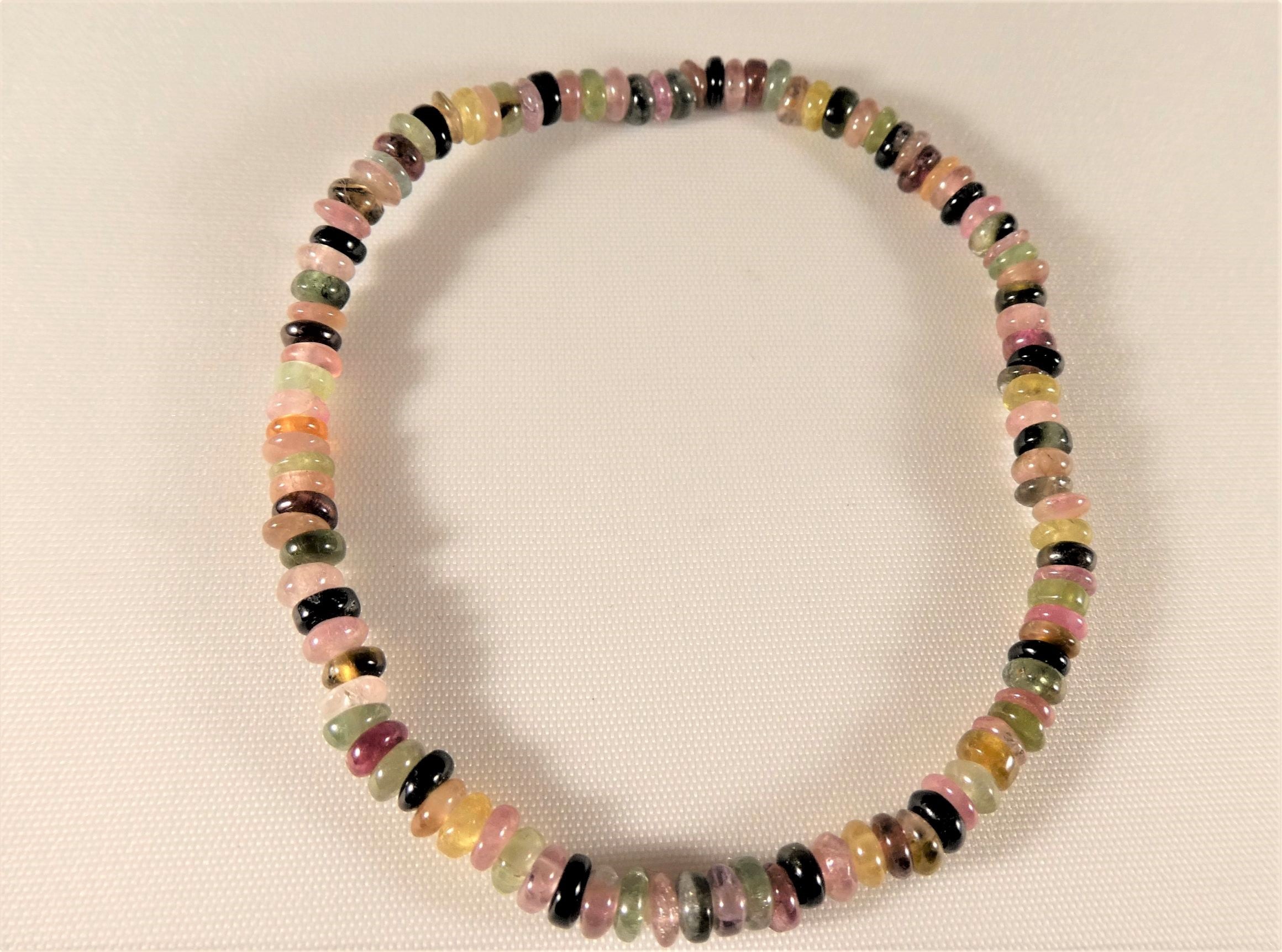 Turmalin bunt - Armband Scheibe-Kugel - 3 mm