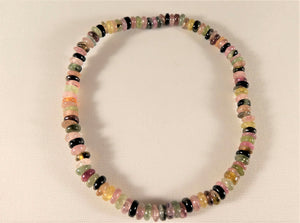 Turmalin bunt - Armband Scheibe-Kugel - 3 mm