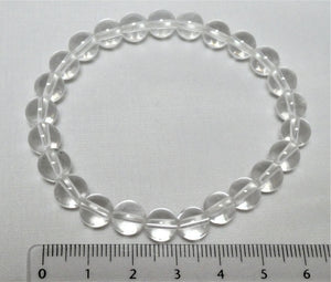 Bergkristall - Armband - Kugel 8 mm