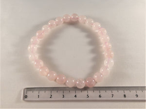 Rosenquarz - Armband - Kugel 6 mm /  8 mm