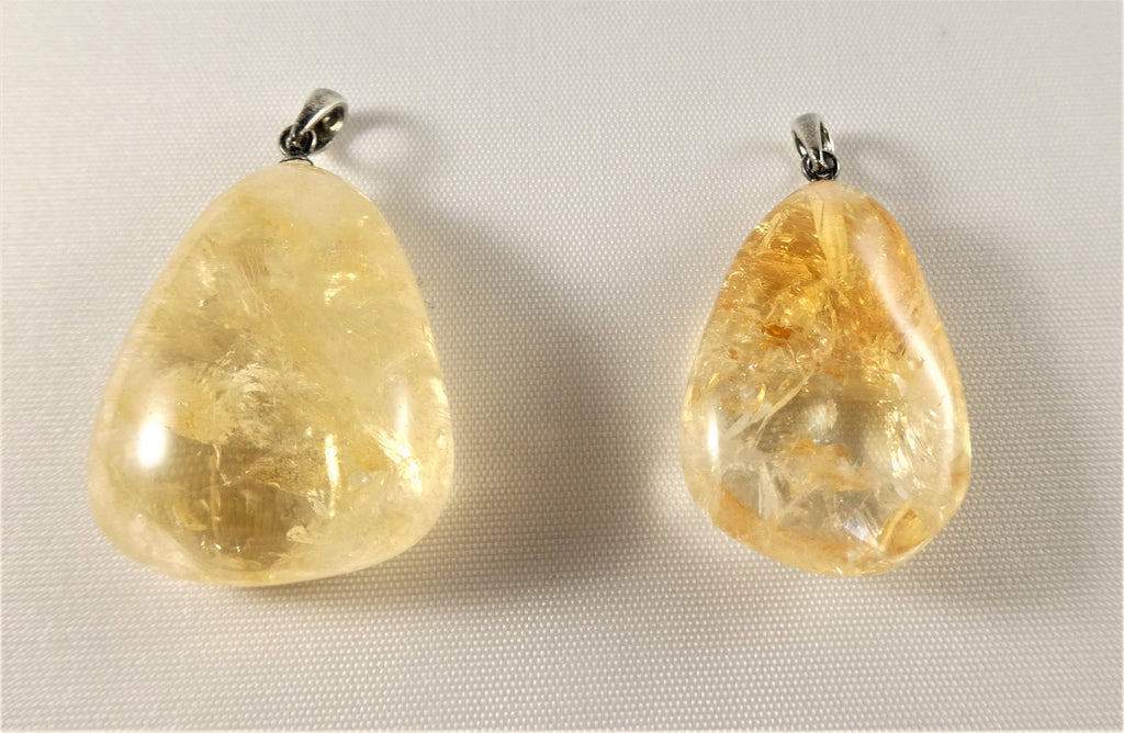 Citrin - Tropfenanhänger mit Öse